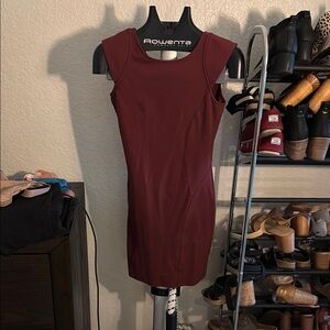 Elegant Burgundy Dress